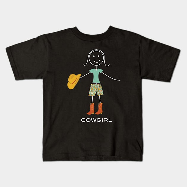 Funny Womens Cowgirl Kids T-Shirt by whyitsme